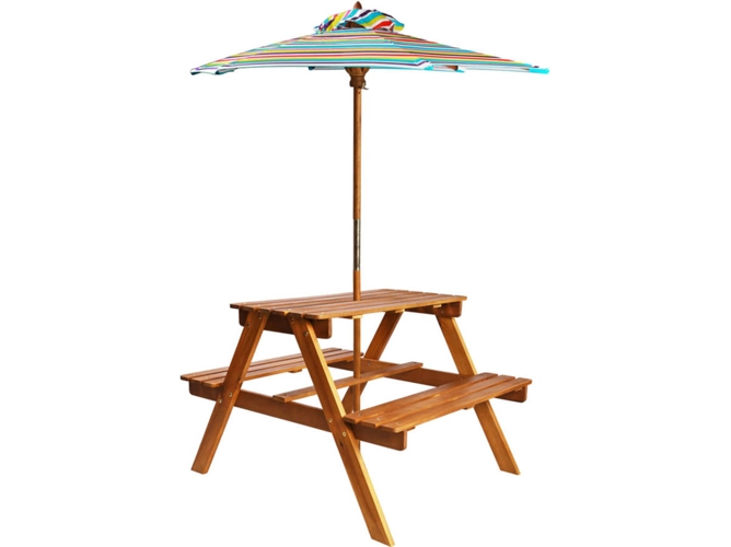 Mesa Jardin VIDAXL Marrón Madera (79x90x60 cm)