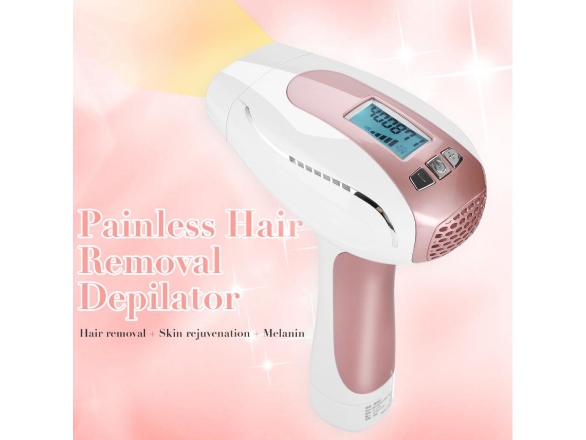 Máquina de depilación permanente indolora Bosidin 2 en 1, blanca y rosa, con luz pulsada intensa (IPL)