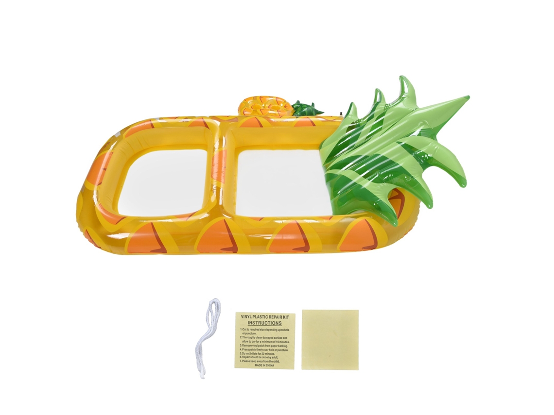 Flotador Inflable Para Piscina Con Cabeza En Forma De Piña Y Portavasos Grande.