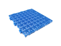 Paquete de 24 alfombrillas de PVC reforzado de 33x33x2 cm (≈2,6 m² - Azul) - Para piscinas, garajes, talleres, zonas húmedas, acceso de vehículos y lavaderos de coches.