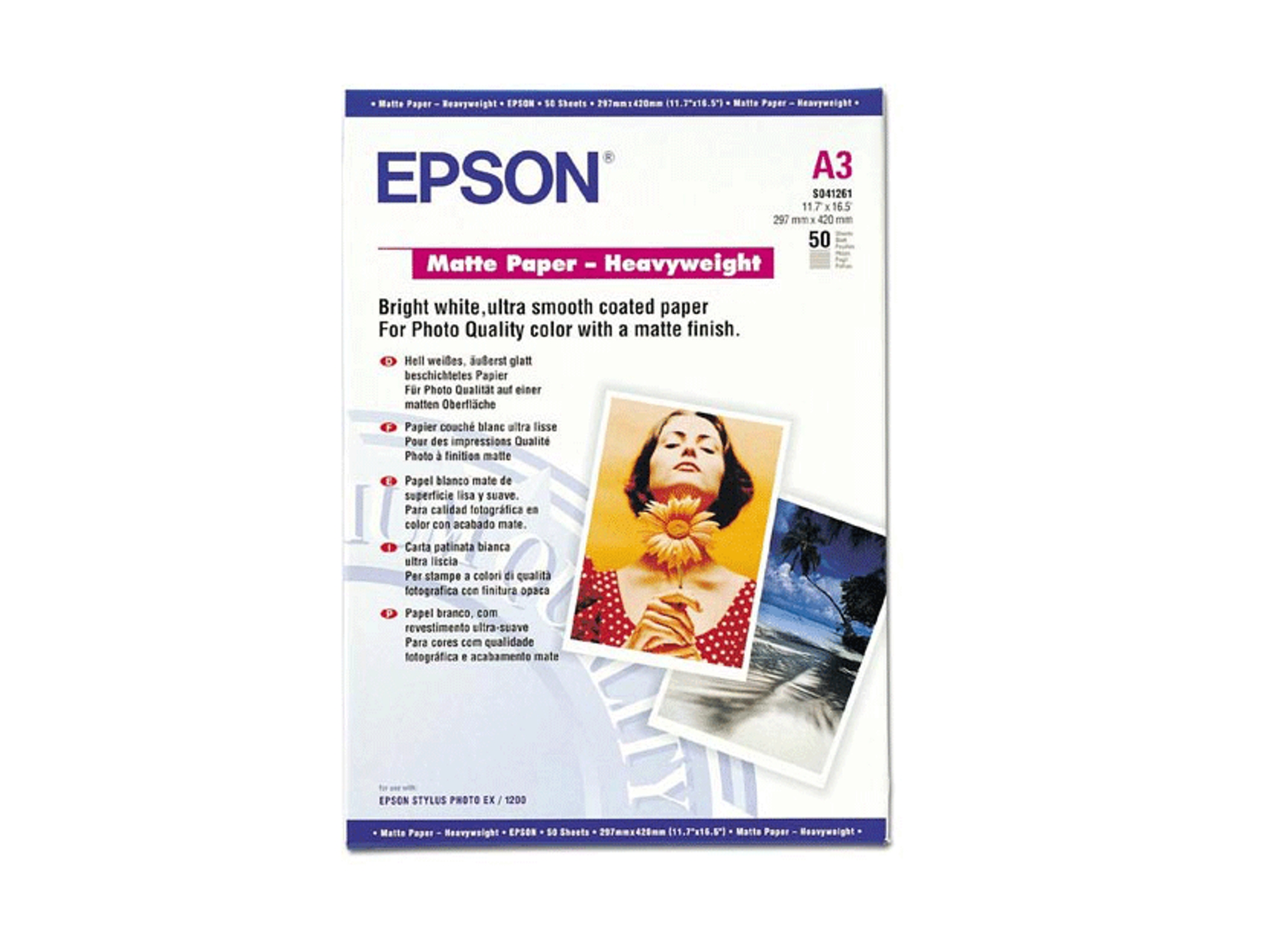 Papel Fotográfico EPSON Mate Heavy W A3