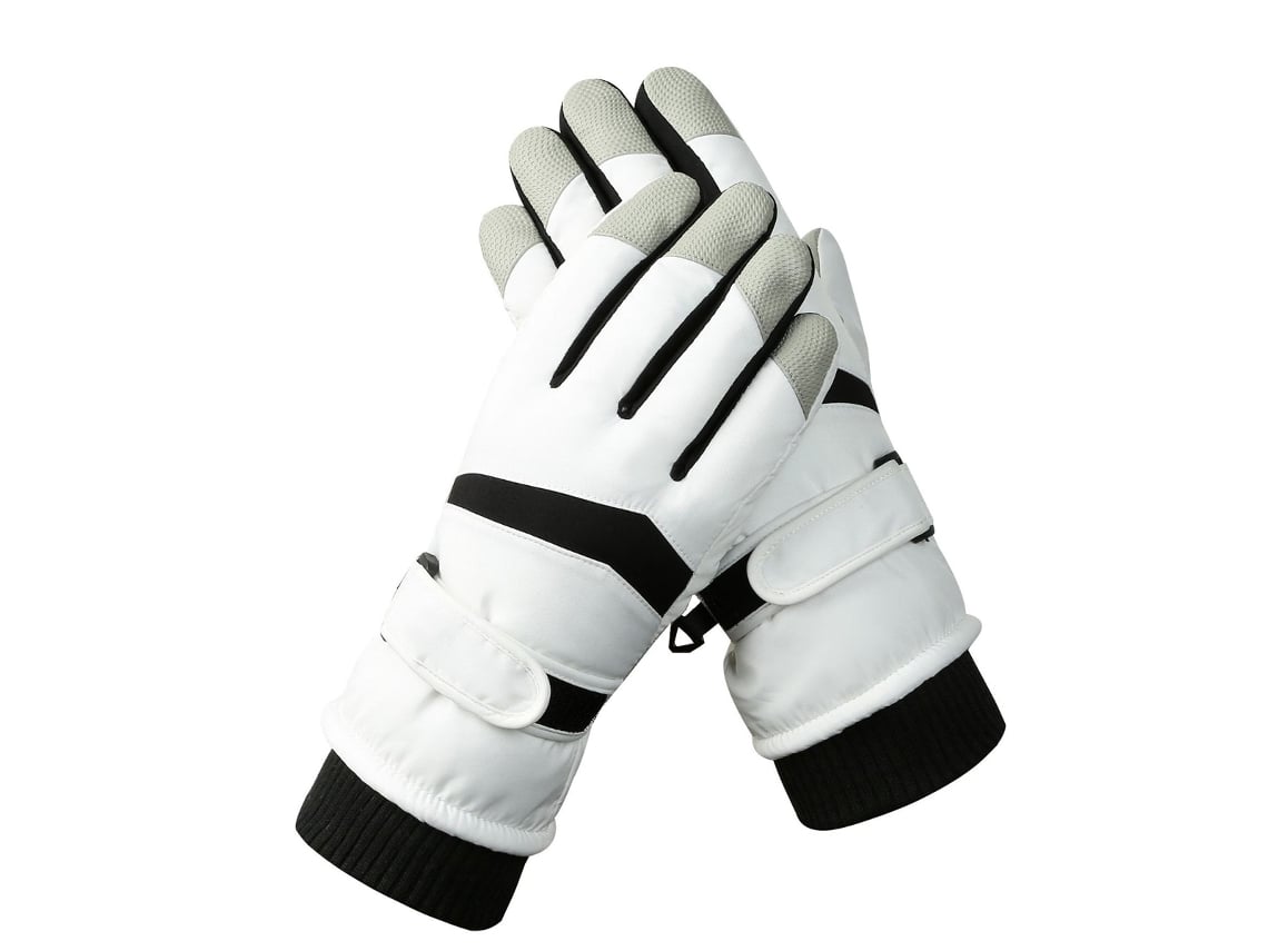 Guantes de esquí de invierno para mujer, guantes de snowboard impermeables con pantalla táctil y antideslizantes