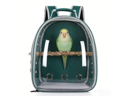 Transportín para loros Digitallab, totalmente ventilado, diseñado para viajar (verde)