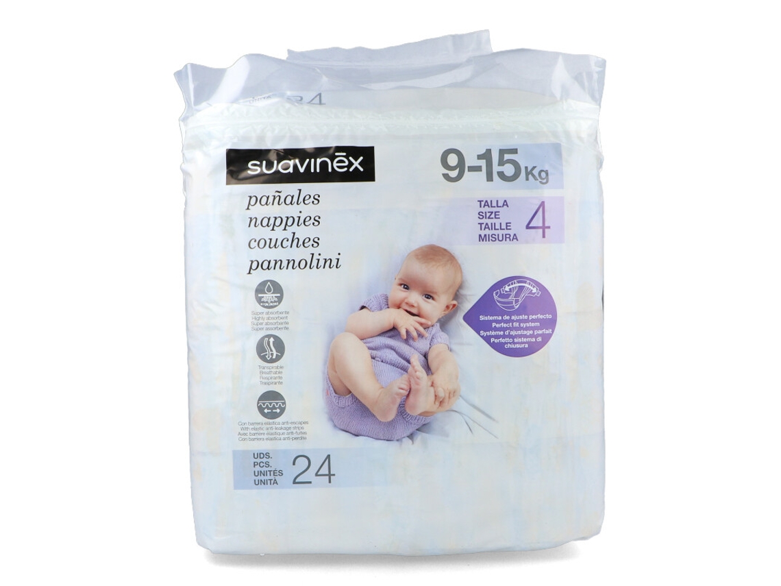 Pañales SUAVINEX T4 (T4 - 9 a 15 kg)