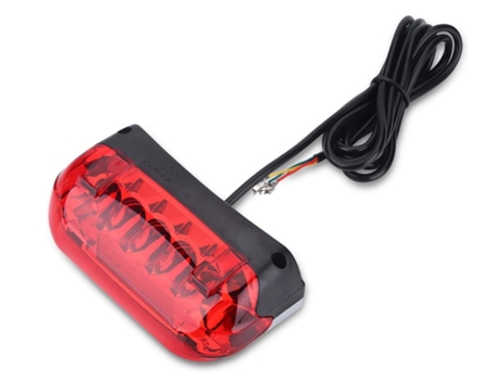 Luz trasera de bicicleta con freno eléctrico, luz trasera Led, lámpara de advertencia de seguridad, accesorios de ciclismo, ENZONS negro-negro