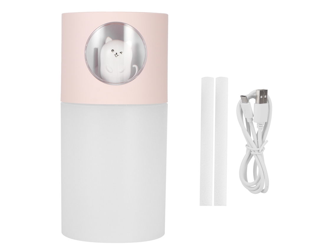 Humidificador USB de doble pulverización de 270 ml con diseño de mascota de dibujos animados, ideal para coche, hogar y oficina.