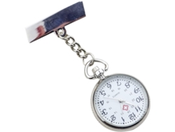 2 Piezas Práctico Estudiante Bolsillo Profesional Enfermería Broche Metal Plata Mujer Aleación Relojes