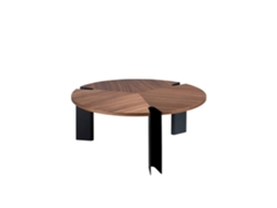 Mesa de Centro ANGEL CERDA (Ø 90 x 36 cm - Hoja de Nogal - Nogal)