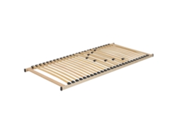 Somier de láminas BELIANI Vouziers de Madera de abedul, Madera de haya Madera clara 90x196x9
