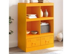 Aparador De Acero Amarillo Mostaza 67x39x95 Cm