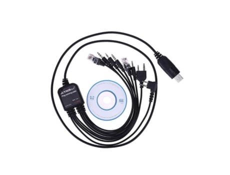 Cable de programación USB multifuncional 8 en 1 con Chip C2102 con CD para Baofeng y Motorola AXU4100 AXV5100 Kenwood TYT QYT Radio FW1S