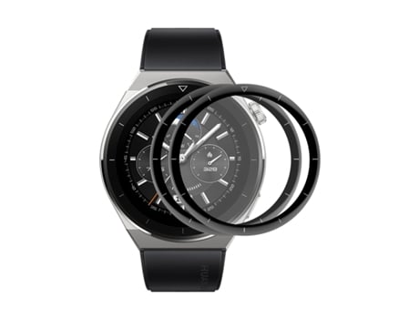 2 piezas para Huawei Watch GT 3 Pro 46 mm ENKAY 3D Cobertura total Pieza de borde suave + Película de reloj de pantalla PMMA HD