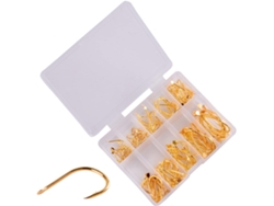 Juego De 100 Anzuelos Portátiles Circle Fish, Acero Al Carbono Resistentes Para La Pesca Carpas Con Caja In...