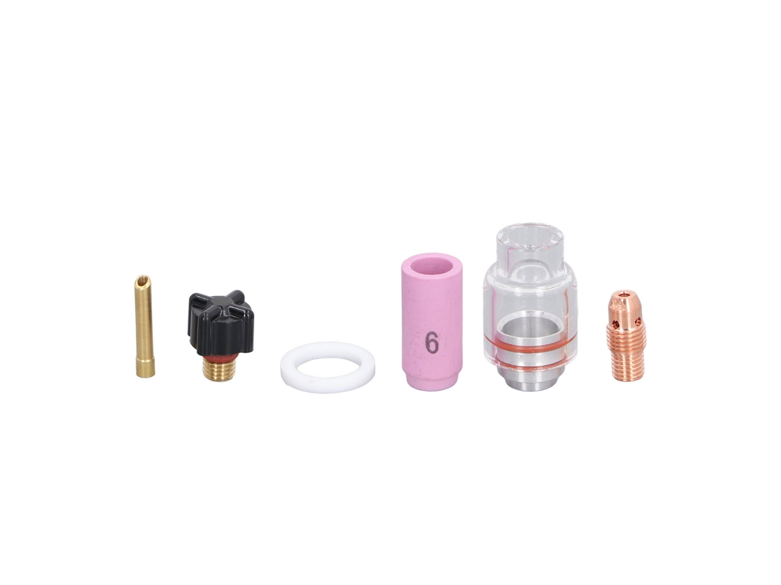 6 Consumibles Para Boquillas De Electrodos De Antorcha Tig De 2,4 Mm, Copa De Vidrio Para Wp 9 20