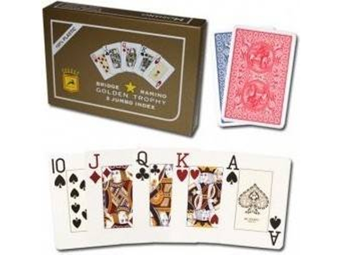 Baraja de Cartas MODIANO Doble Golden Trophy Pl Jumbo (Inglés)