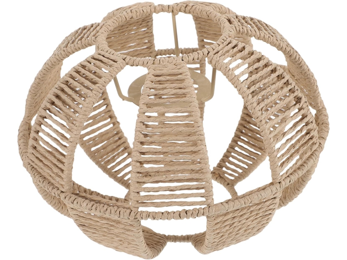 Lámpara De Araña De Cuerda De Papel Trenzada De Estilo Retro Chic Con Luz Suave Y Fácil Instalación.