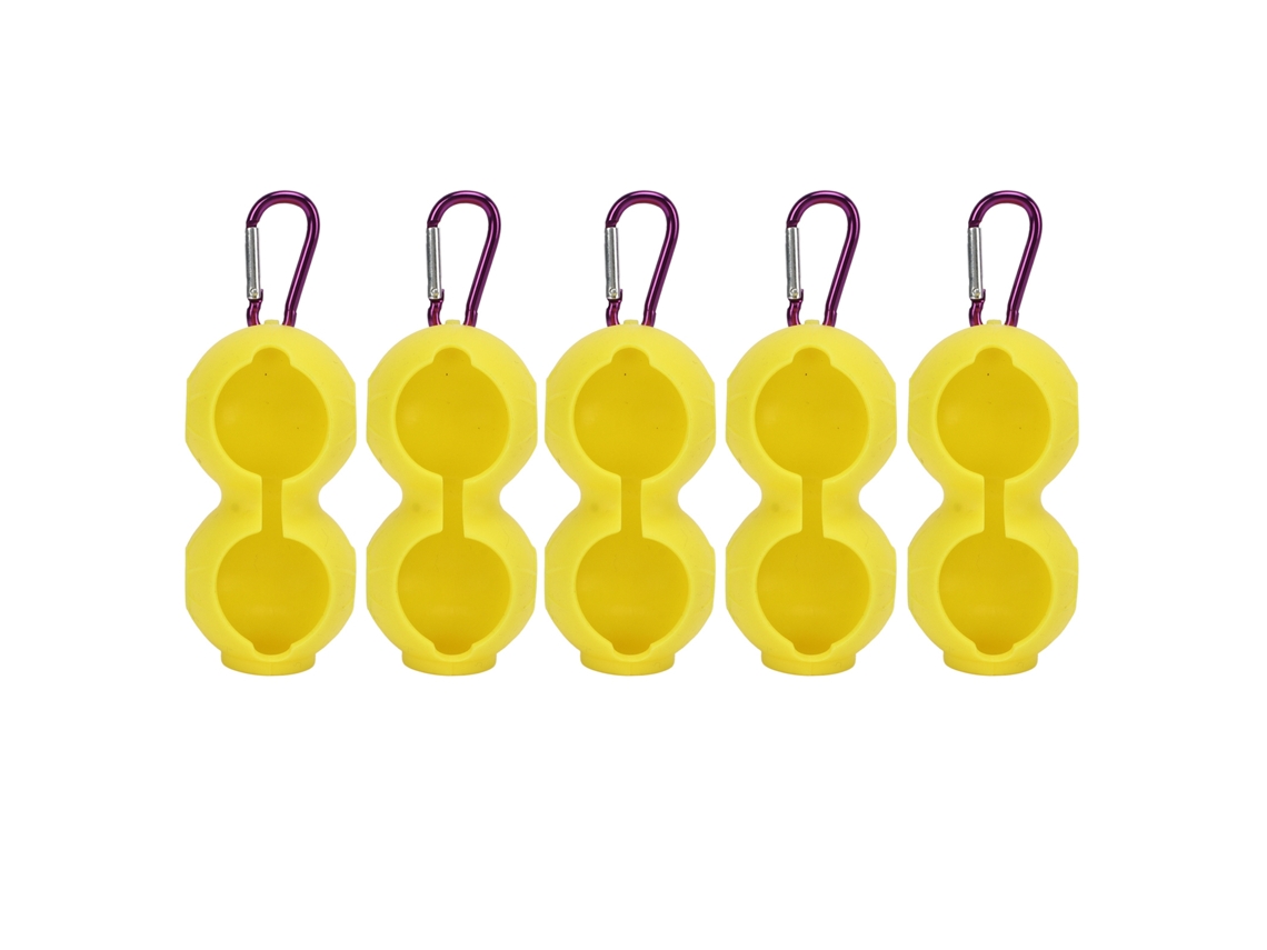 Urbannova-fundas Protectoras De Silicona Para Pelotas De Golf, Fundas Protectoras Portátiles Amarillas Para Pelotas De Golf.