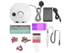 Máquina De Lixar E Polir Unhas Elétrica Profissional Com Pedal Uk Plug 220v - Ajustável, Baixo Ruído E Acessórios Inclusos