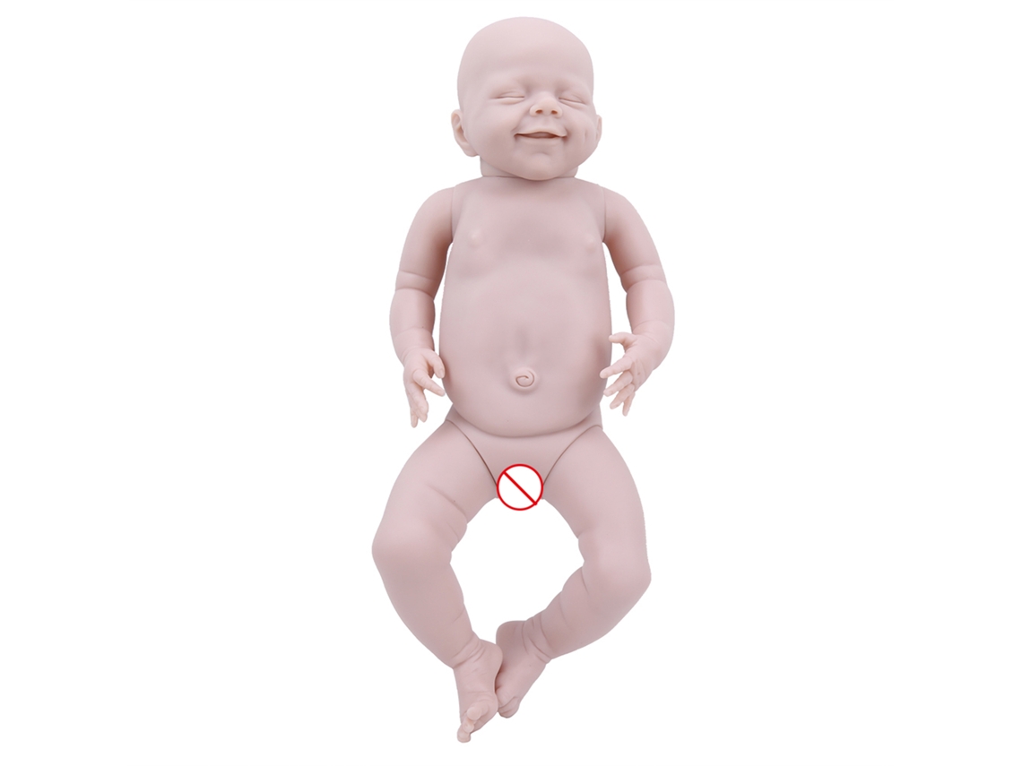 -muñeca Reborn Diy De 22 Pulgadas Cuerpo Completo De Pvc Suave Sin Pintar Inacabada Accesorio Juguete Niña Ojos Cerrados