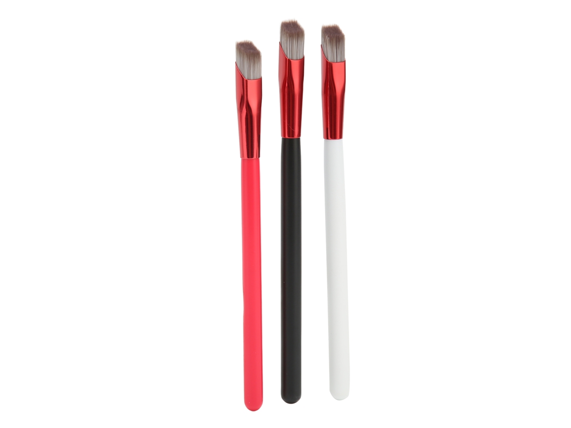 Juego De 3 Pinceles Finos, Angulares Y Suaves Para Cejas.