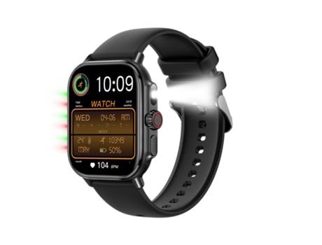 Smart Watch I120 1,95 pulgadas Monitoreo de salud de llamadas Bluetooth Más de 100 modos deportivos IP76 a prueba de agua - Negro CHRONUS