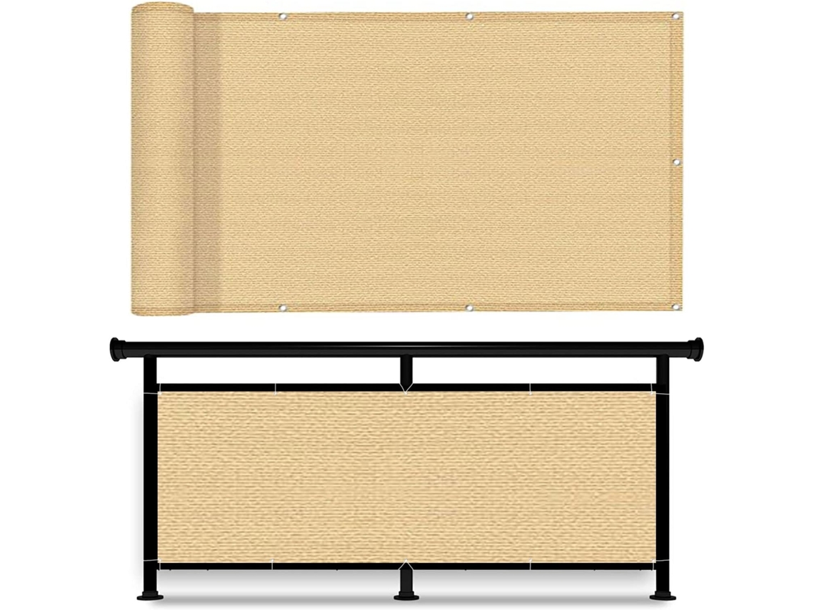 145 X 350 Cm, Pantalla Privacidad, Guojun, Hdpe 220 G/m², Transpirable, Para Balcón