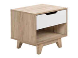Mesa de noche de 1 cajón BELIANI Spencer de MDF Madera clara 50x40x46