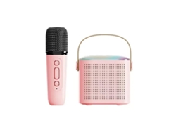 Kid Y1 Micrófono Karaoke Máquina Bluetooth 5.3 Sistema De Altavoces Rosa