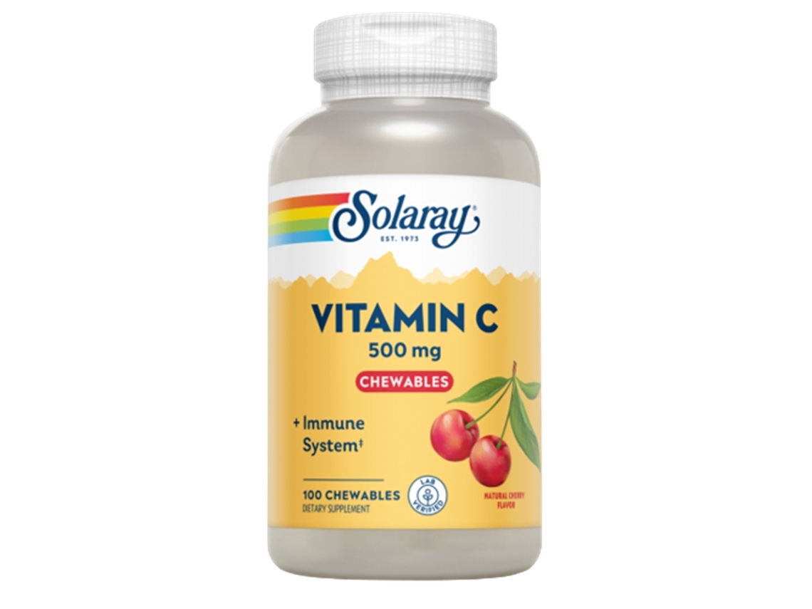 Vitamina-C Masticable Sabor Cereza 500Mg 100Comp SOLARAY