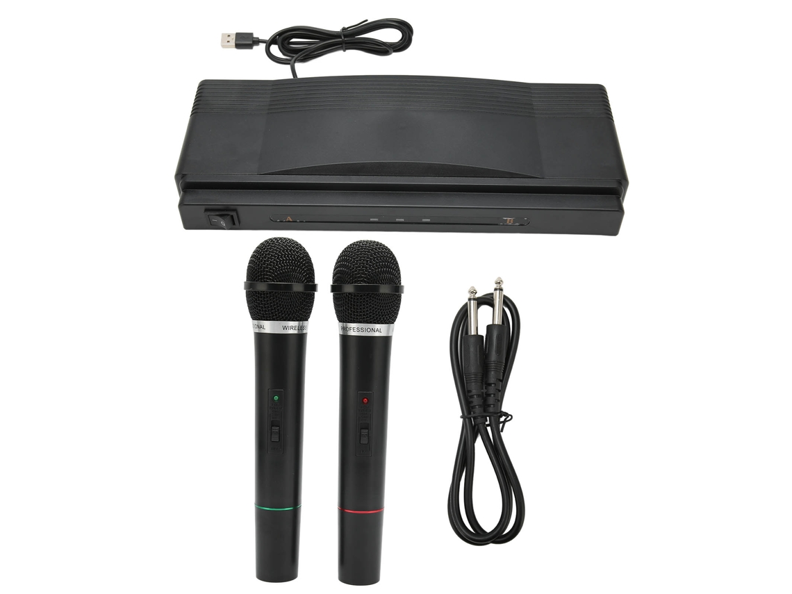 Micrófono Inalámbrico De Mano 2 En 1 Con Receptor Dinámico De Karaoke Vhf De 2,4 Ghz Para Karaoke, Reuniones Y Uso Doméstico.