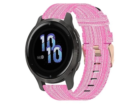 Correa De Reloj Inteligente Para Garmin Venu 2S, Correa De Nailon Rosa De 18Mm VENISYMLIS