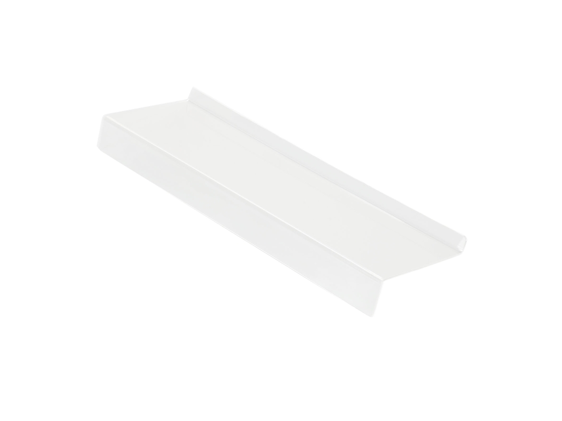 Soporte inclinado para teclado de computadora de acrílico con borde frontal bajo y acabado pulido, soporte transparente para teclado de taller