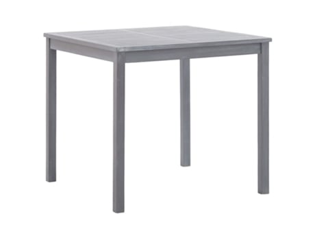 MAISON EXCLUSIVE Mesa de jardín de madera maciza de acacia gris 80x80x74 cm