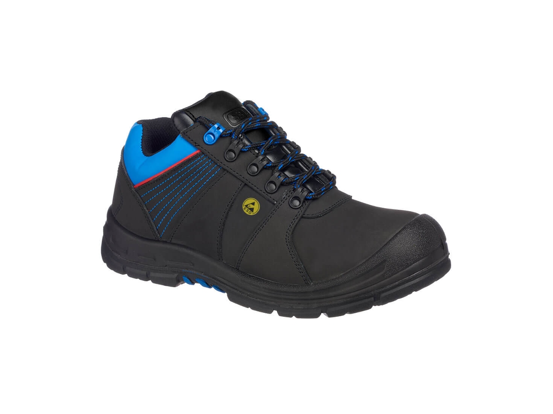 Zapato De Seguridad Portwest Compositelite Protector S3 Esd Hro Negro Azul / 46