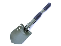 Pala Multifuncional De Acero Al Carbono Para Camping Con Dos Fundas, Compacta, Portátil, Verde, Para Camping, Senderismo Y Caza.