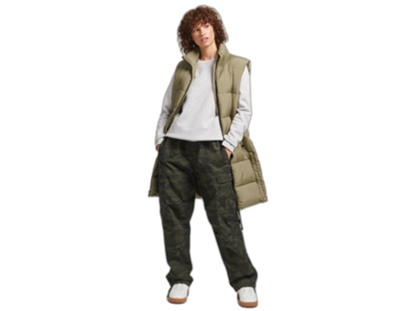 Chaqueta larga con capucha y sin mangas para mujer SUPERDRY S