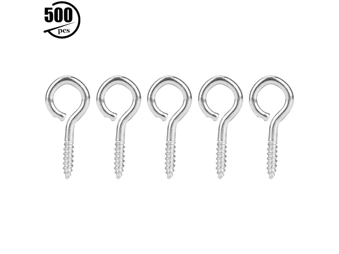 500 Ganchos De Alfiler De Ojo Plateados Para Bricolaje, Joyería Y Accesorios Para Muebles.