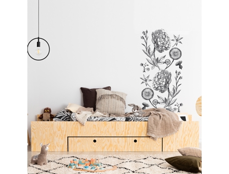 Cama 90X200 Incluido Somier y Cajón Tristan Bois PETITS-MEUBLES