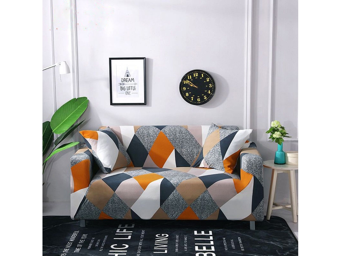 Protector Universal Para Sofá Sin Brazos, Funda Elástica Para Sofá Sin Reposabrazos Con Diseño Estampado Para Decoración Del Hogar (1 Pieza)