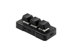 Teclado mecánico RGB de 3 teclas con programación de macros, miniteclado gamer personalizado, color blanco Ly Ebike