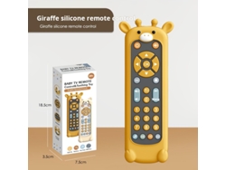 Juguete educativo de silicona para bebé con control remoto para TV, animales de dibujos animados con música, ideal para el desarrollo cognitivo infantil. Aeuzwr