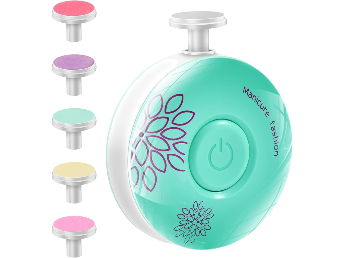 Lima De Uñas Eléctrica Para Niños Con Seis Cabezales Intercambiables Y Bajo Nivel De Ruido.