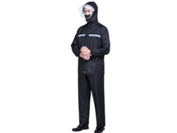 Chubasquero Negro Para Adultos Versátil Reflectante Ligero Impermeable Plegable Con Pantalones L