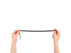 Cable De Extensión De Audio De 1,7 M Con Conector Aux Macho A Macho De 3,5 Mm, Elástico Con Resorte, Para Teléfonos Móviles Y Ordenadores.