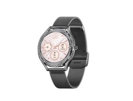 Relojes Inteligentes para Mujeres (Responder/Hacer Llamada) para Teléfonos Android iOS 1.28 AMOLED Pantalla Táctil Completa Bling, Smartwatch para ...