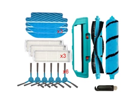 Rollo de cubierta de cepillo principal, kits de cepillos laterales de filtro HEPA para Conga Cecotec 3390 3690 3490 3290, filtros de aspiradora Rob...
