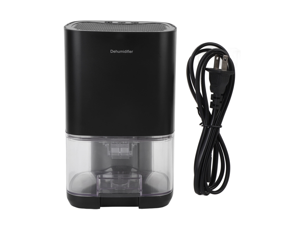 Desumidificador Inteligente Para Casa 36w 1000ml Ultra Silencioso Com Luzes Led Auto Desligamento Plug Us Preto