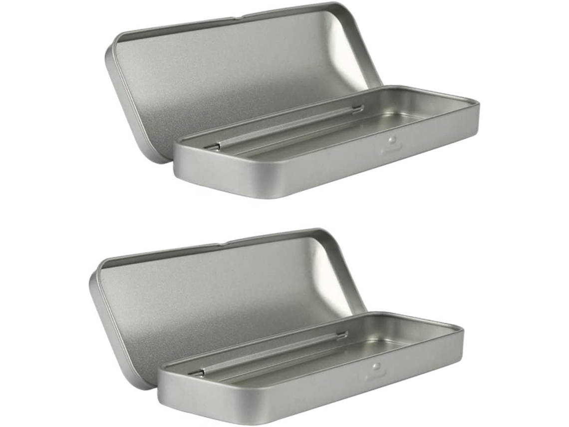 Estuche Multifuncional De Acero Inoxidable De 2 Piezas, Caja De Almacenamiento Duradera
