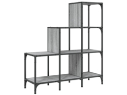 Maison Exclusive - Estantería Madera Ingeniería Y Metal Gris Sonoma 92x30x102 Cm