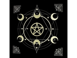 Mantel de franela con diseño de cuadrados del tarot 49 cm x 49 cm F SIURN